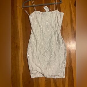 Windsor White Sleeveless Bodycon Dress Spaghetti Strap